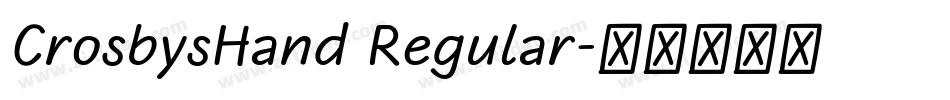 CrosbysHand Regular字体转换